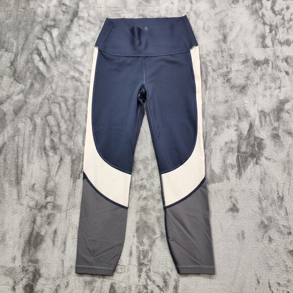 Gap Fit Leggings Womens S Gray Blue White Sculpt Compression High Waist Workout - Picture 1 of 10